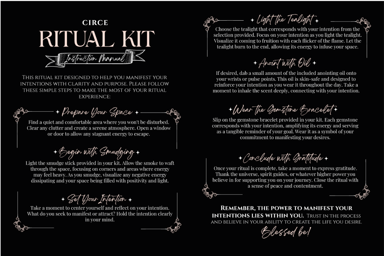 CIRCE Spell Kits – Ritual Intention Kits for Manifestation (4 Options Available)