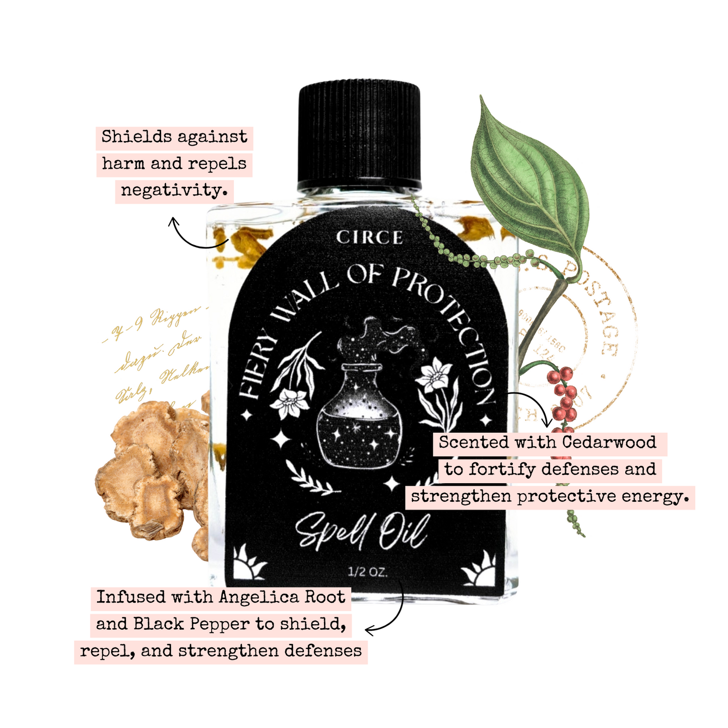 Fiery Wall of Protection | Spell Oil 1/2 oz