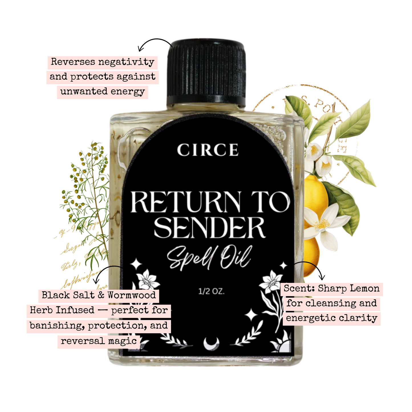 CIRCE Return To Sender Spell Oil 1/2 oz.
