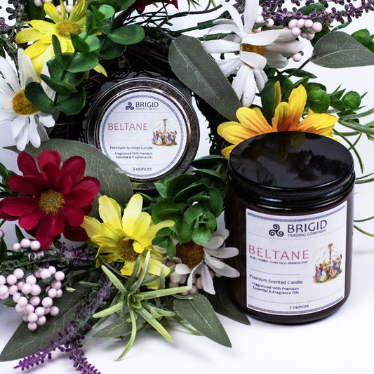 Beltane Soy Wax Candle - Rose, Jasmine, Clary Sage, and Frankincense