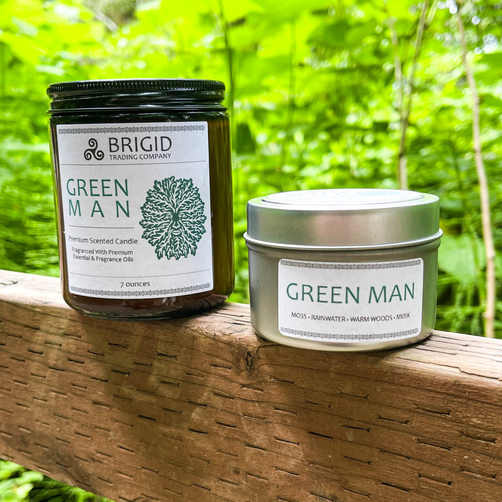Green Man Soy Wax Candle - Moss, Rainwater, Old Growth Forests, and White Musk