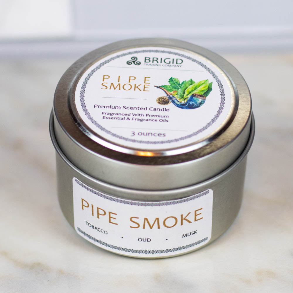 Pipe Smoke Soy Wax Candle - Cuban Tobacco, Smoked Oud, and Deep Resins