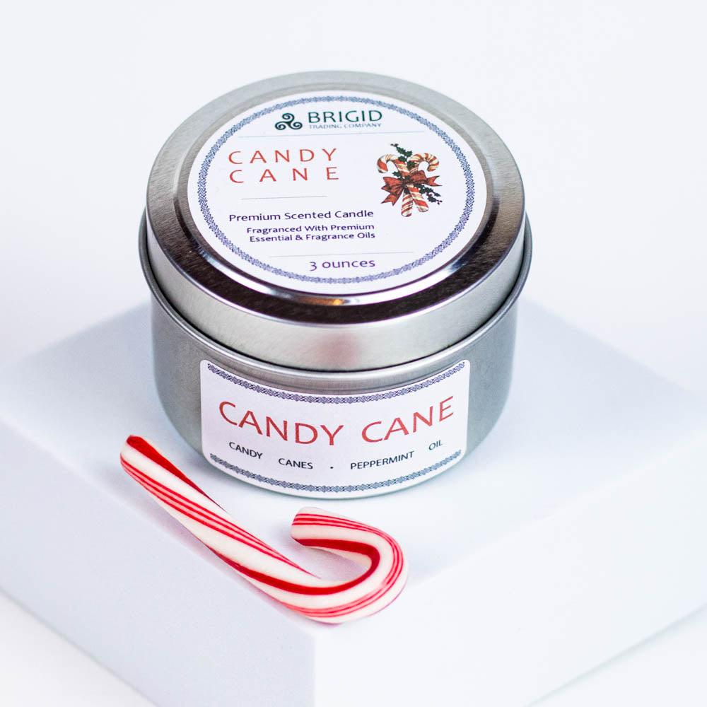 Candy Cane Soy Wax Candle - Peppermint and Candy Canes