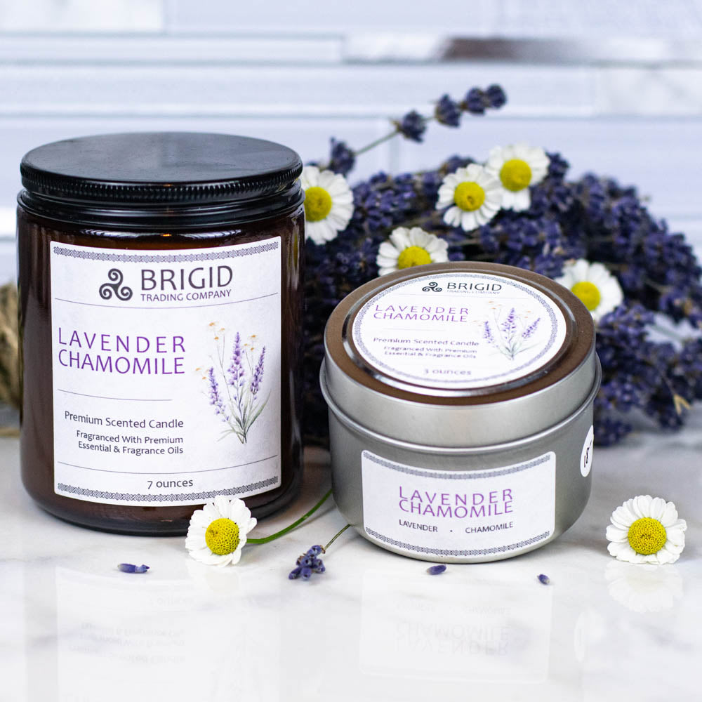 Lavender Chamomile Soy Wax Candle - Lavender and Chamomile