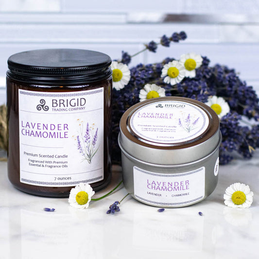 Lavender Chamomile Soy Wax Candle - Lavender and Chamomile