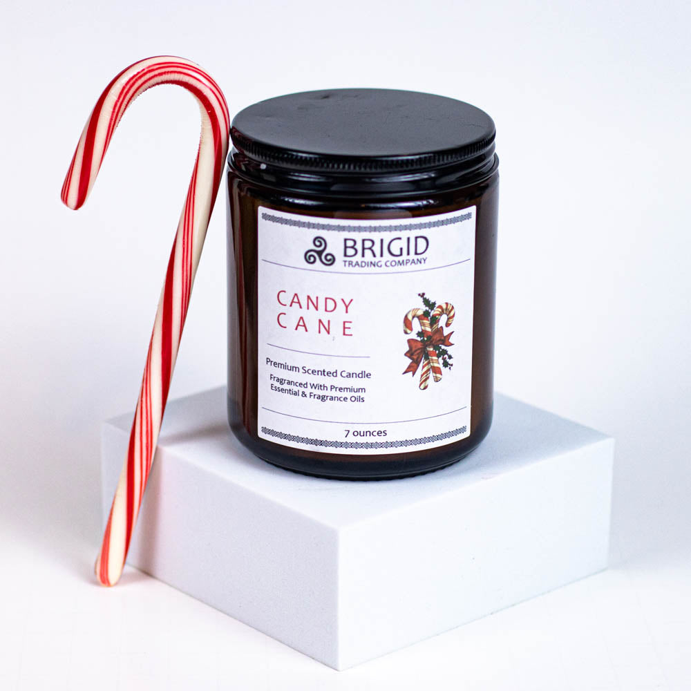 Candy Cane Soy Wax Candle - Peppermint and Candy Canes