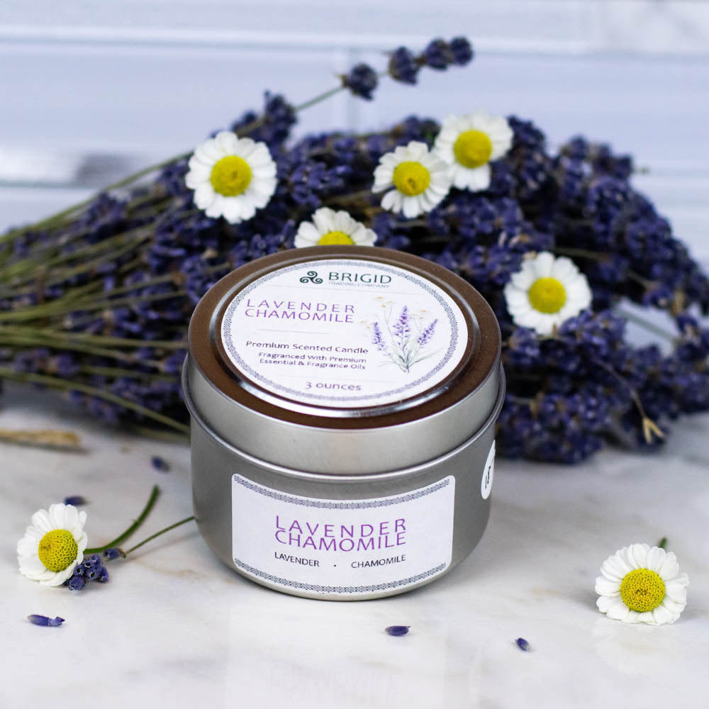 Lavender Chamomile Soy Wax Candle - Lavender and Chamomile