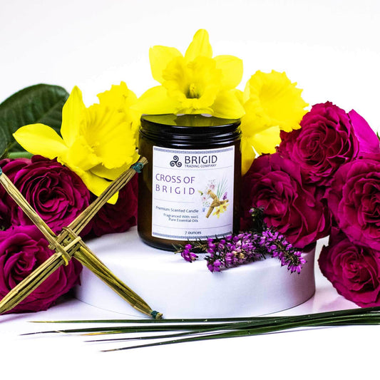 Imbolc Soy Wax Candle - Heather, Rose, Narcissus & Vetiver