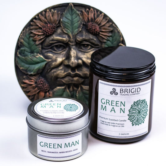 Green Man Soy Wax Candle - Moss, Rainwater, Old Growth Forests, and White Musk