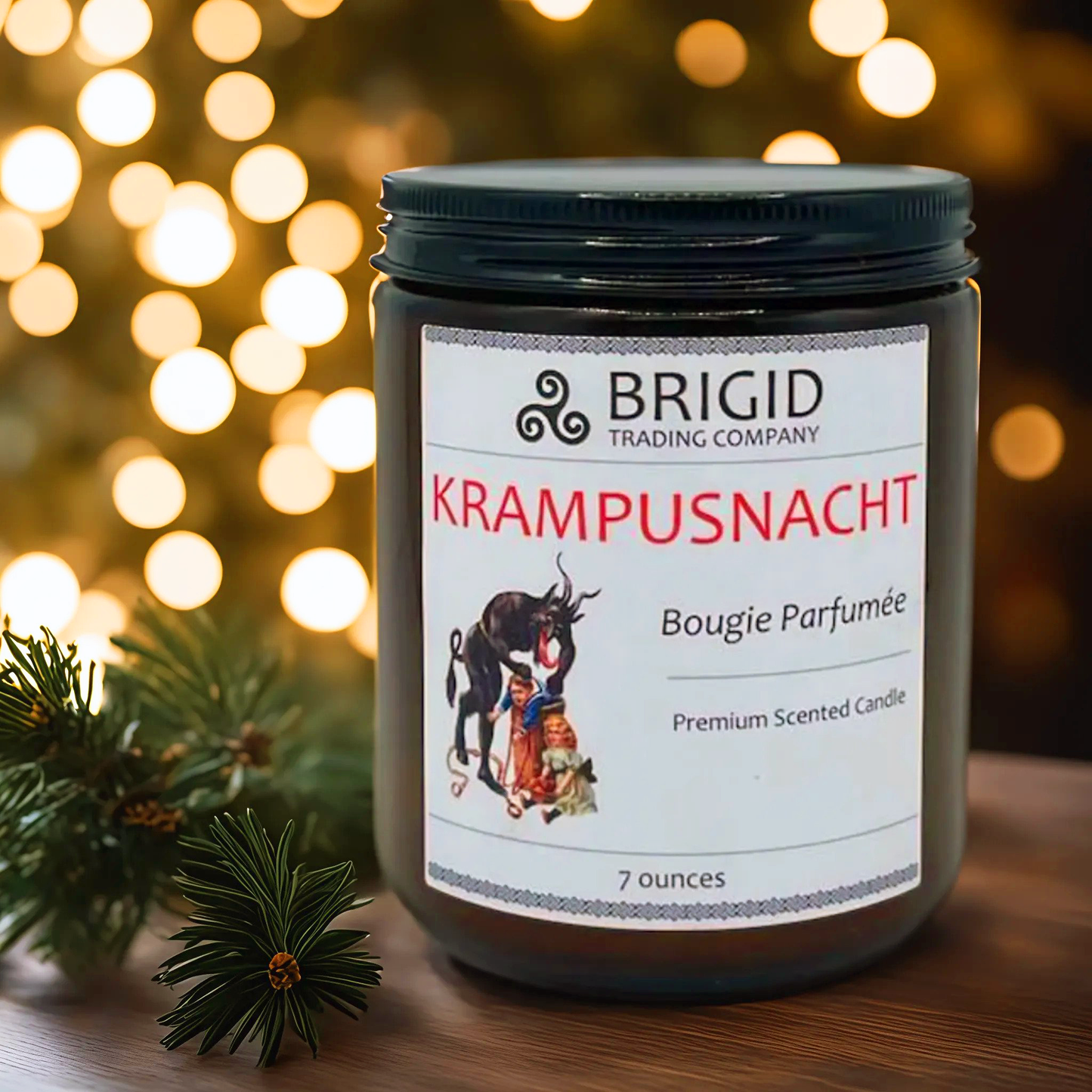 Krampusnacht Soy Wax Candle - Merlot Wine, Autumn Spices, Citrus, Figs, and Bonfire Smoke