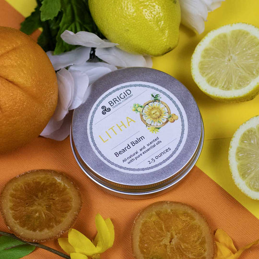 Litha Natural Beard Balm - Lemon, Sweet Orange, Myrtle, and Ylang Ylang